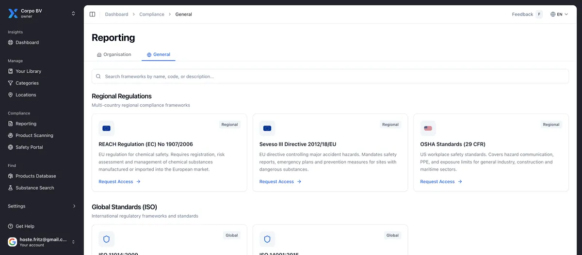 Regulatory Compliance Dashboard