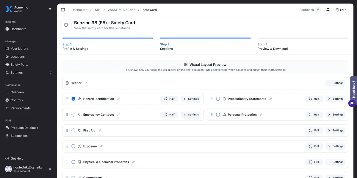 Safety Documentation System