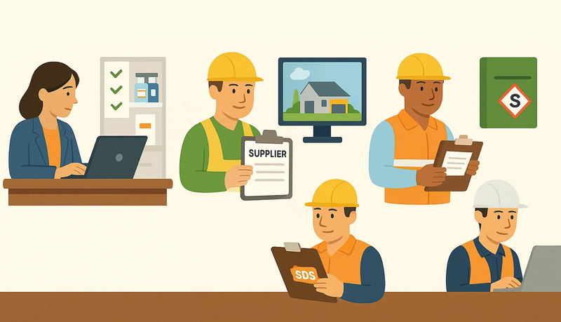 Infographic illustrating key steps in good chemical procurement practices