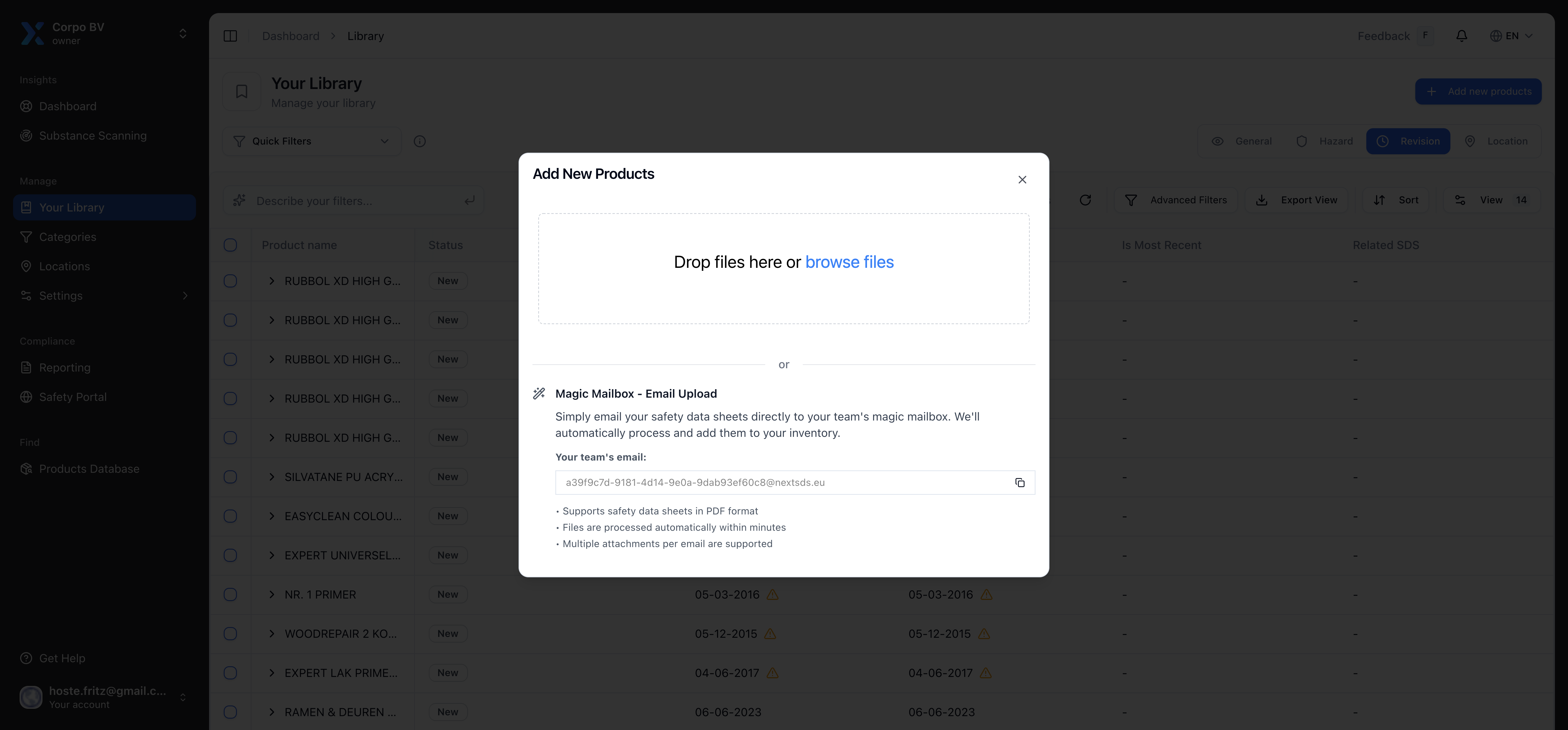Magic Mailbox - Email Upload