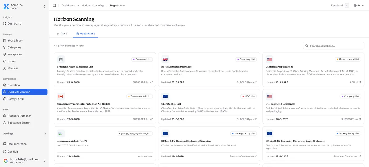 Horizon Scanning Dashboard